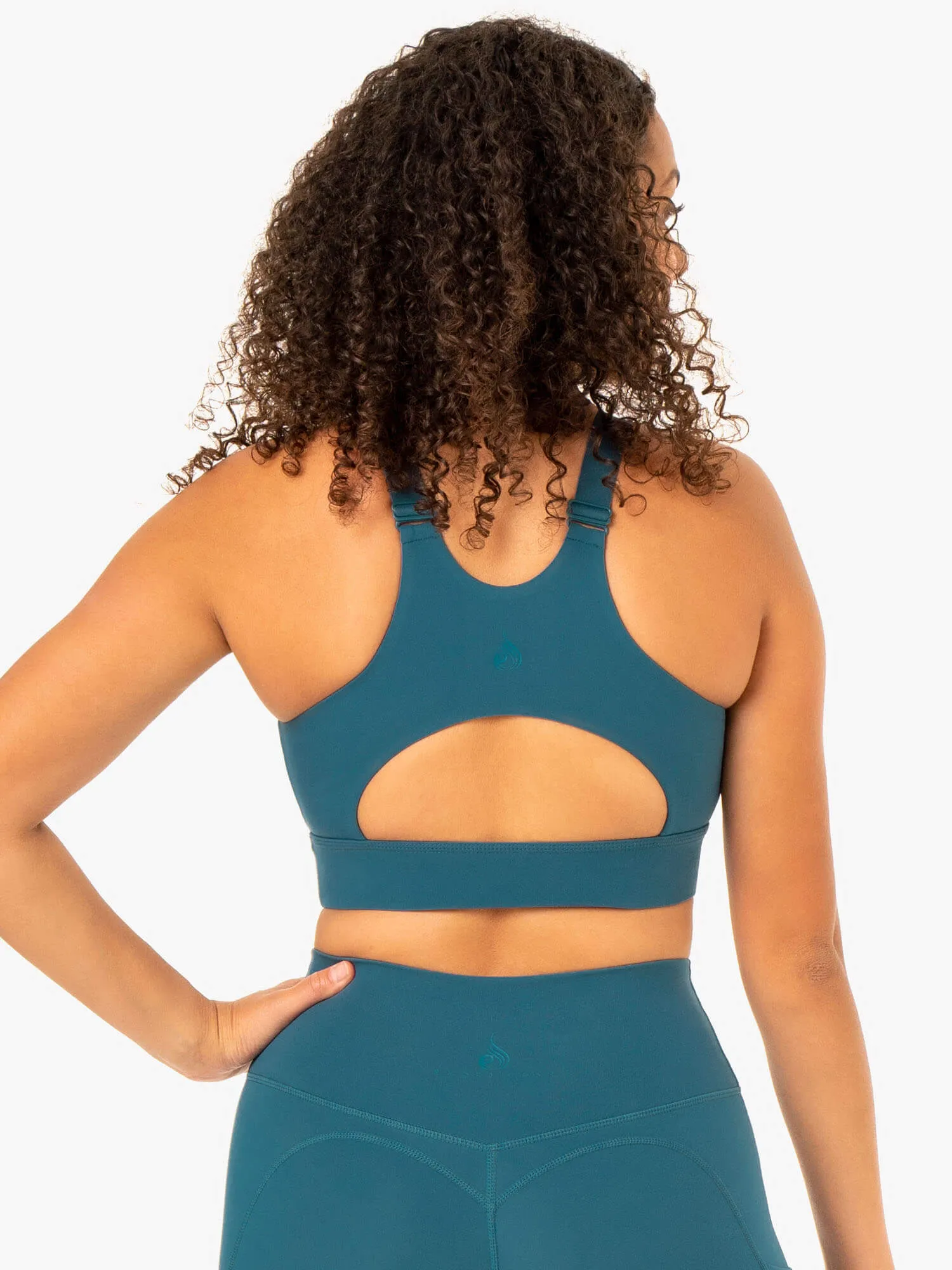 Non slip grip Reset High Impact Sports Bra - Teal