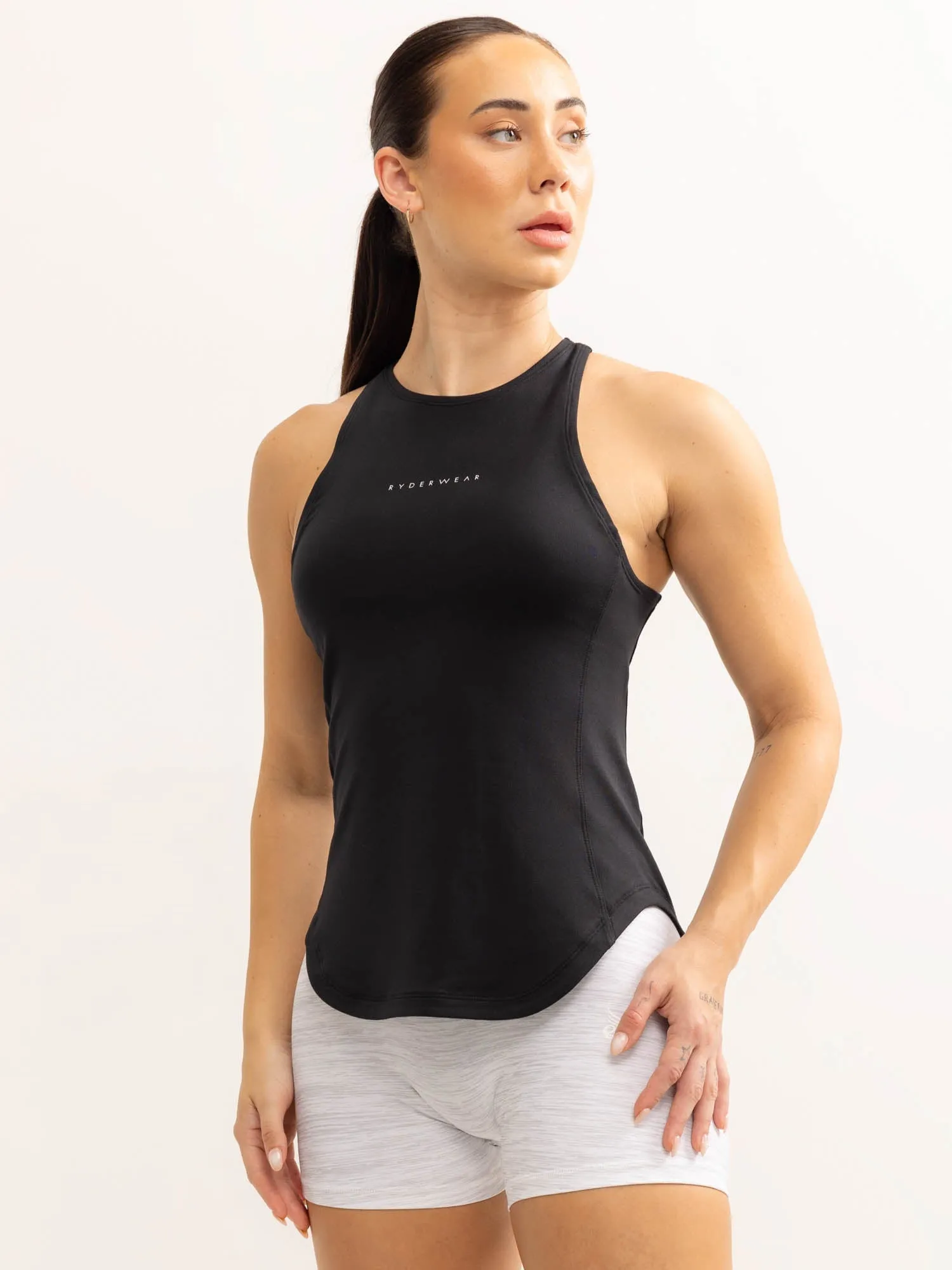 ReinforcedShoulders SnagProof Soft Tech Slim Fit Tank - Black