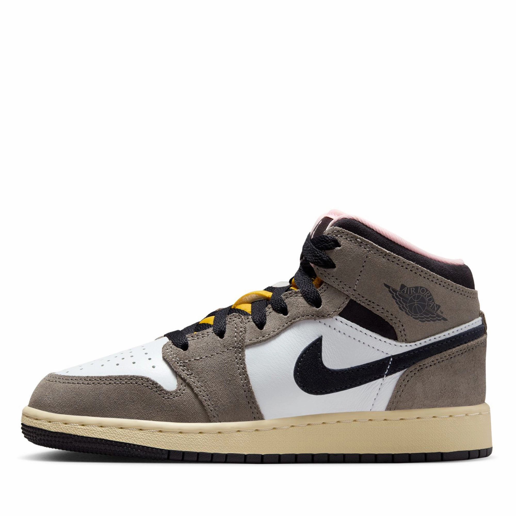 Street Food Firm Lane Air Jordan 1 Mid SE (GS) - White/Oil Grey