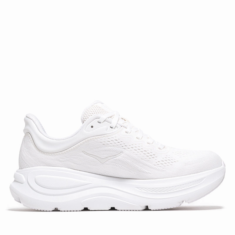 Women's Hoka Bondi 9 - White/White Street Breeze Guard Lane