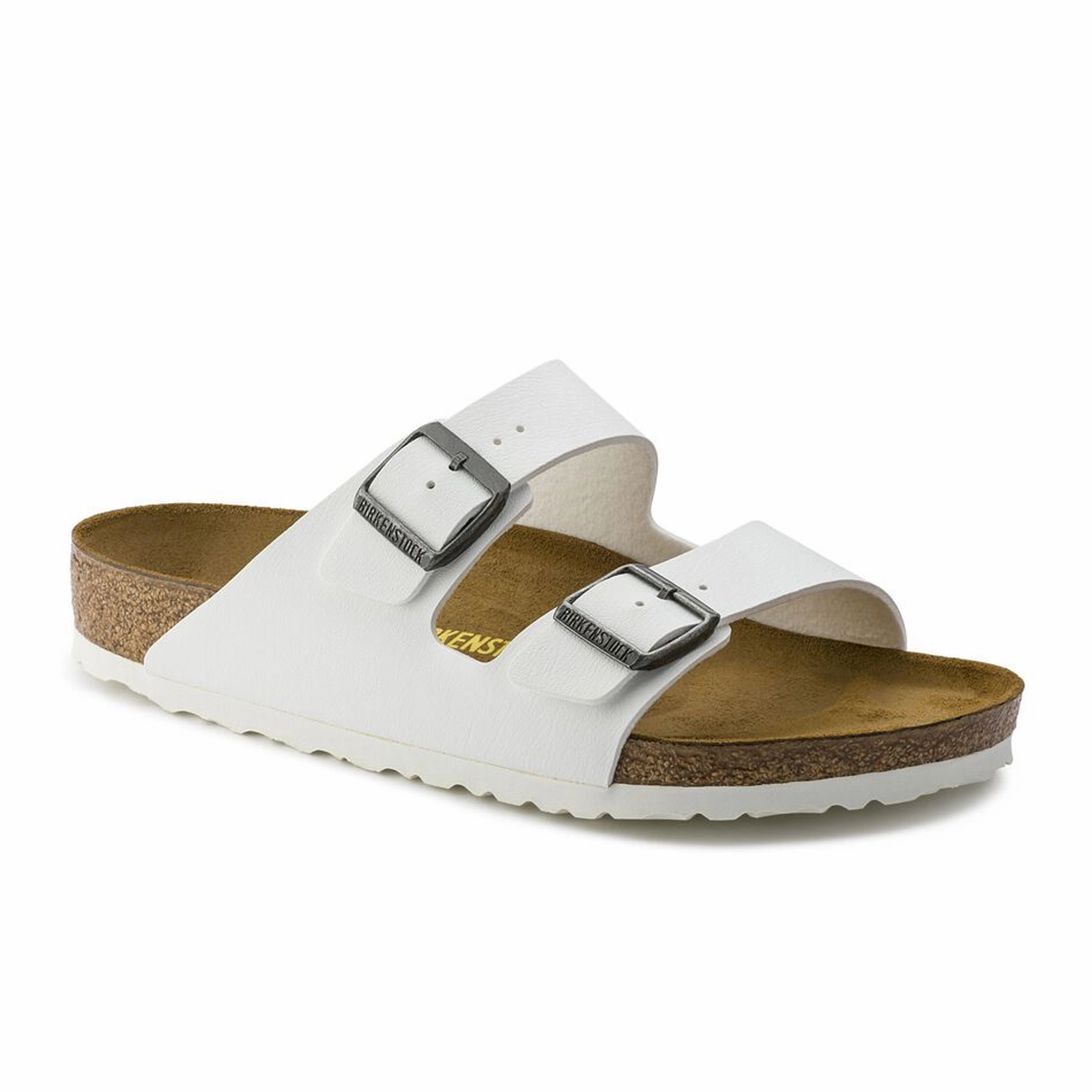 Cozy Slip Shoes Soft Step-On Birkenstock Arizona Slide Sandal (Unisex) - White Birko-Flor
