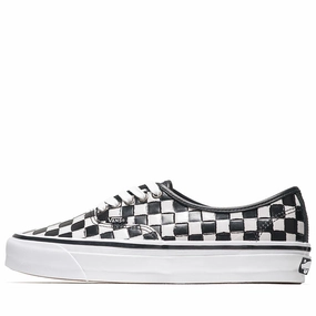 Vans Authentic 44 Vibram - Leather Check Black/White Durable Material Light Pace