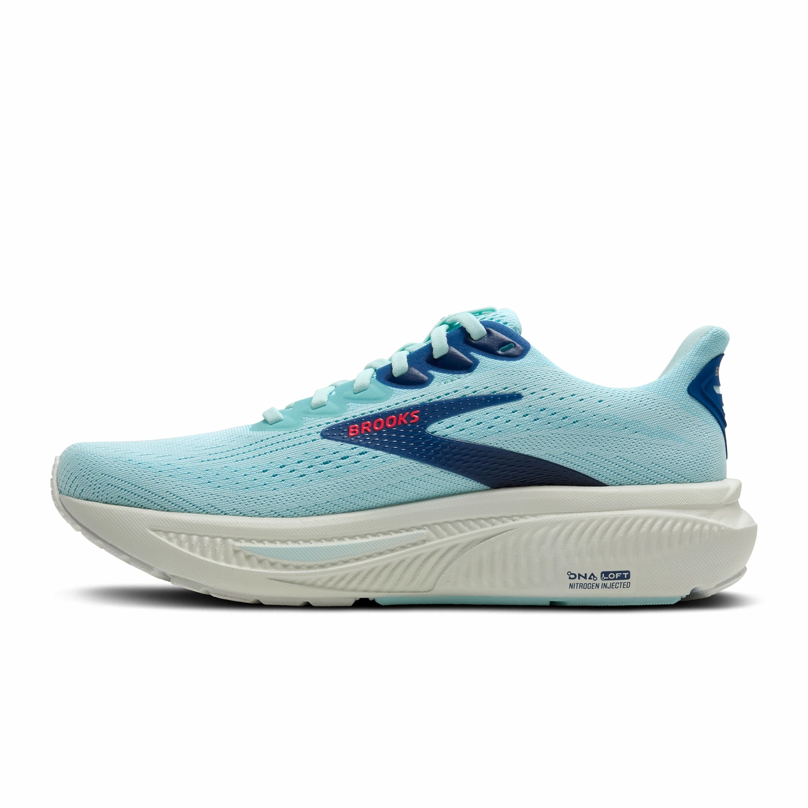 Flexible Support Step Grip Brooks Ghost 17 Running Shoe (Women) - Clearwater/Navy Peony