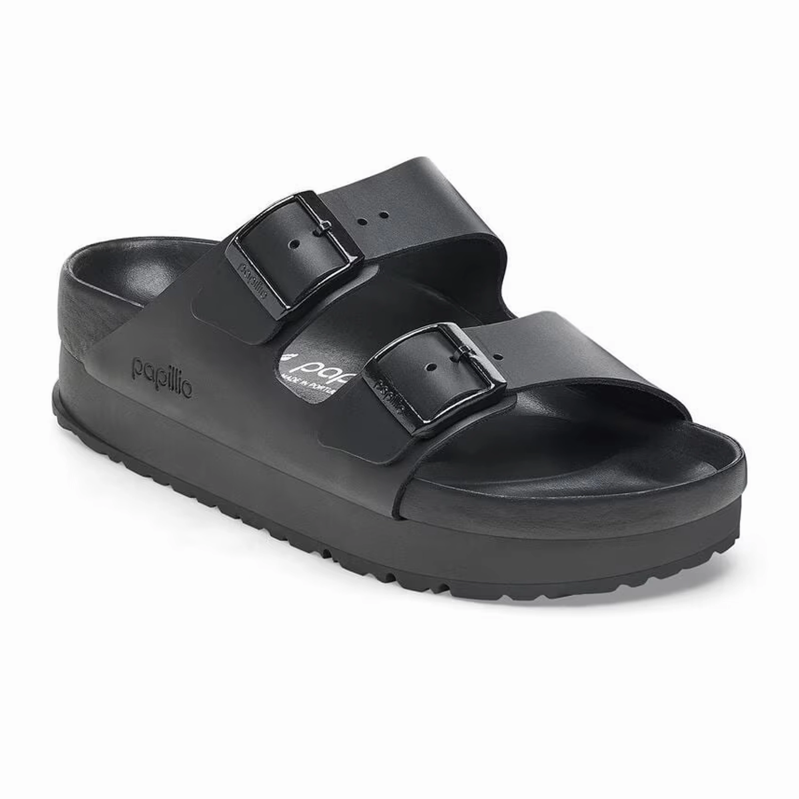 Cozy Slip Footwear Birkenstock Arizona Flex Platform Narrow Slide Sandal (Women) - Black Leather
