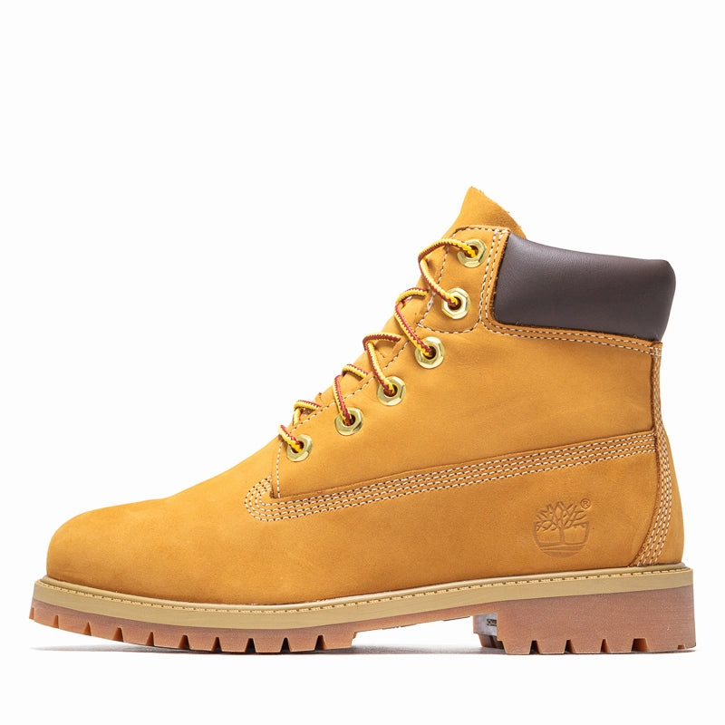 Timberland 6" Lace Up Waterproof Boot (GS) - Wheat Open Walk