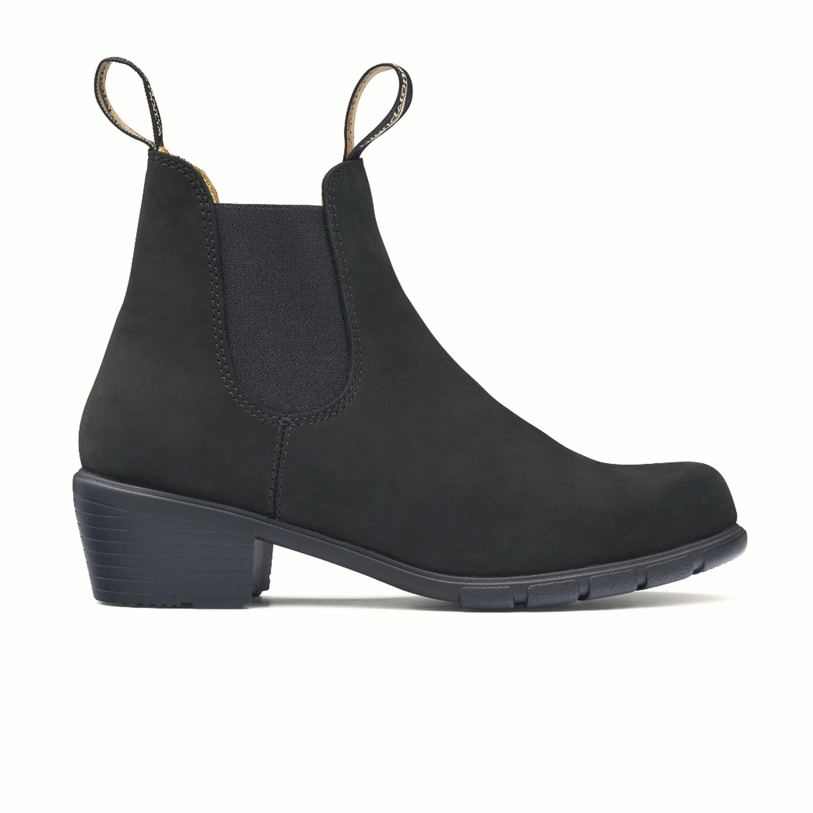Blundstone 1960 Heeled Chelsea Boot (Women) - Black Nubuck Flexible Base Classic Fit