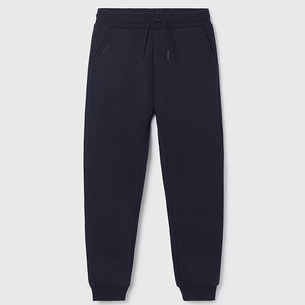insulated Kid's trendy wear Mayoral 705-067 Kids Joggers / Basic Cuffed FLeece Trousers - Navy Blue