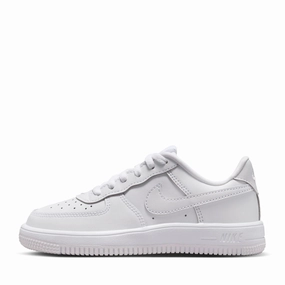 Nike Force 1 Low (PS) - White/White Soft Leather Shoes Practical Style