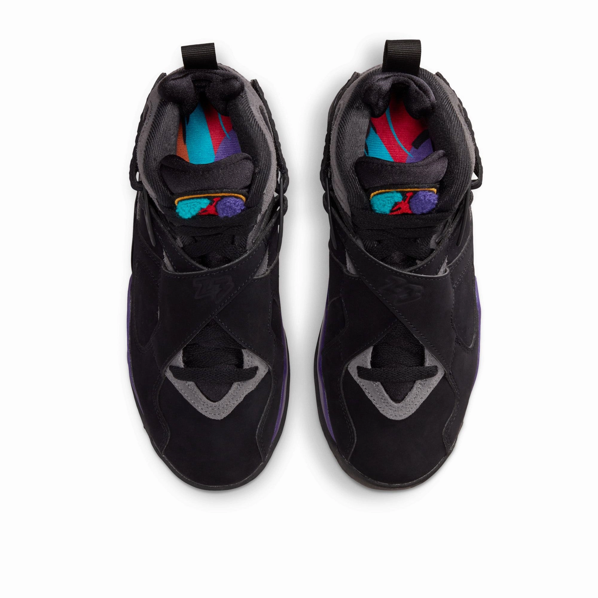 Air Jordan 8 Retro 'Aqua' (GS) - Black/Multi Walk Safe Flower Walk
