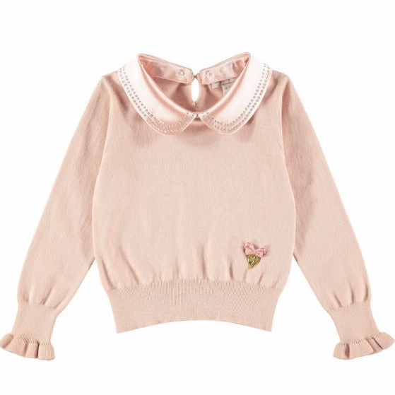 Angel's Face Girls Victoria Jumper Sweater - Blush Pink Infant