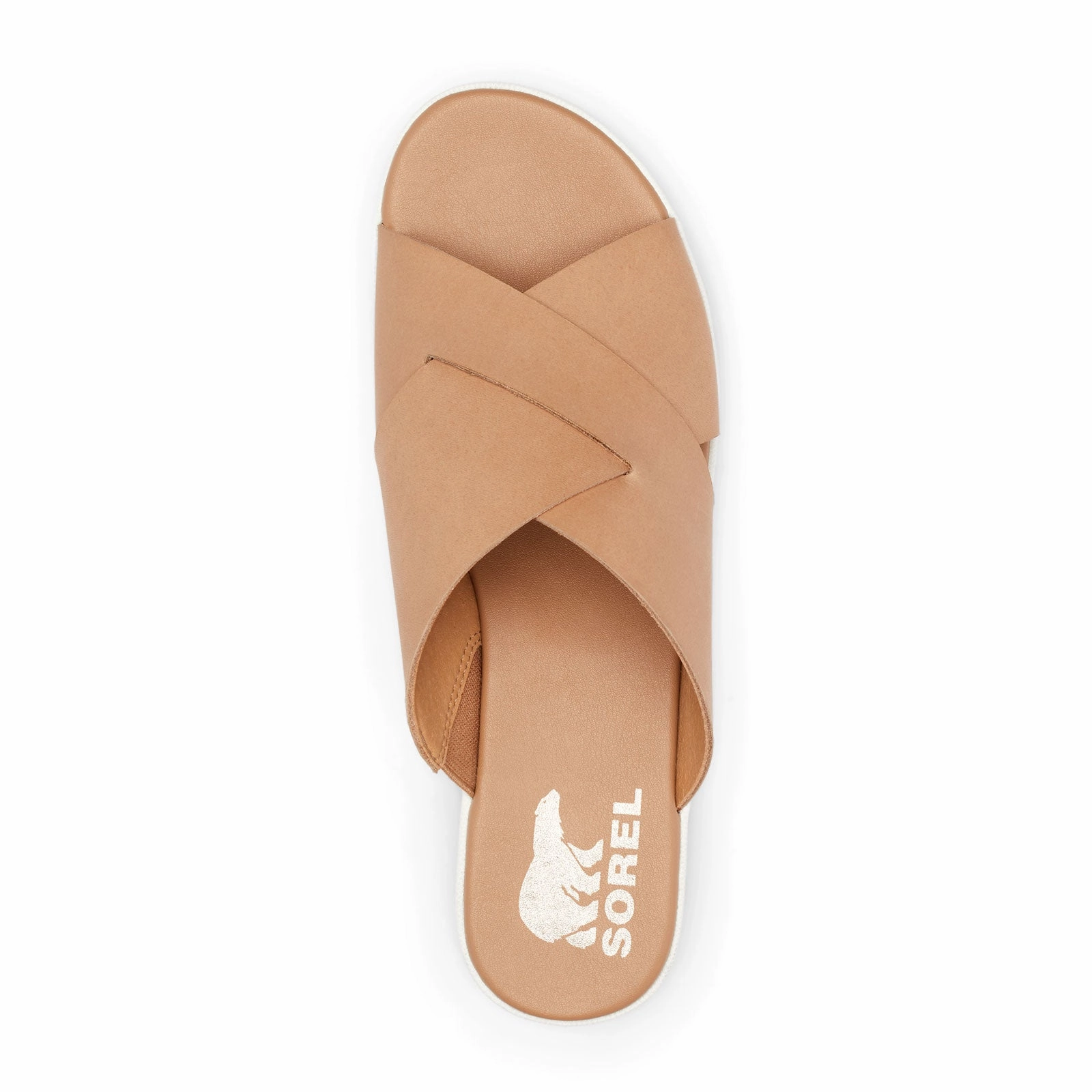 Sorel Cameron Flatform Slide Sandal (Women) - Honest Beige/Sea Salt Light Travel Comfort Lining