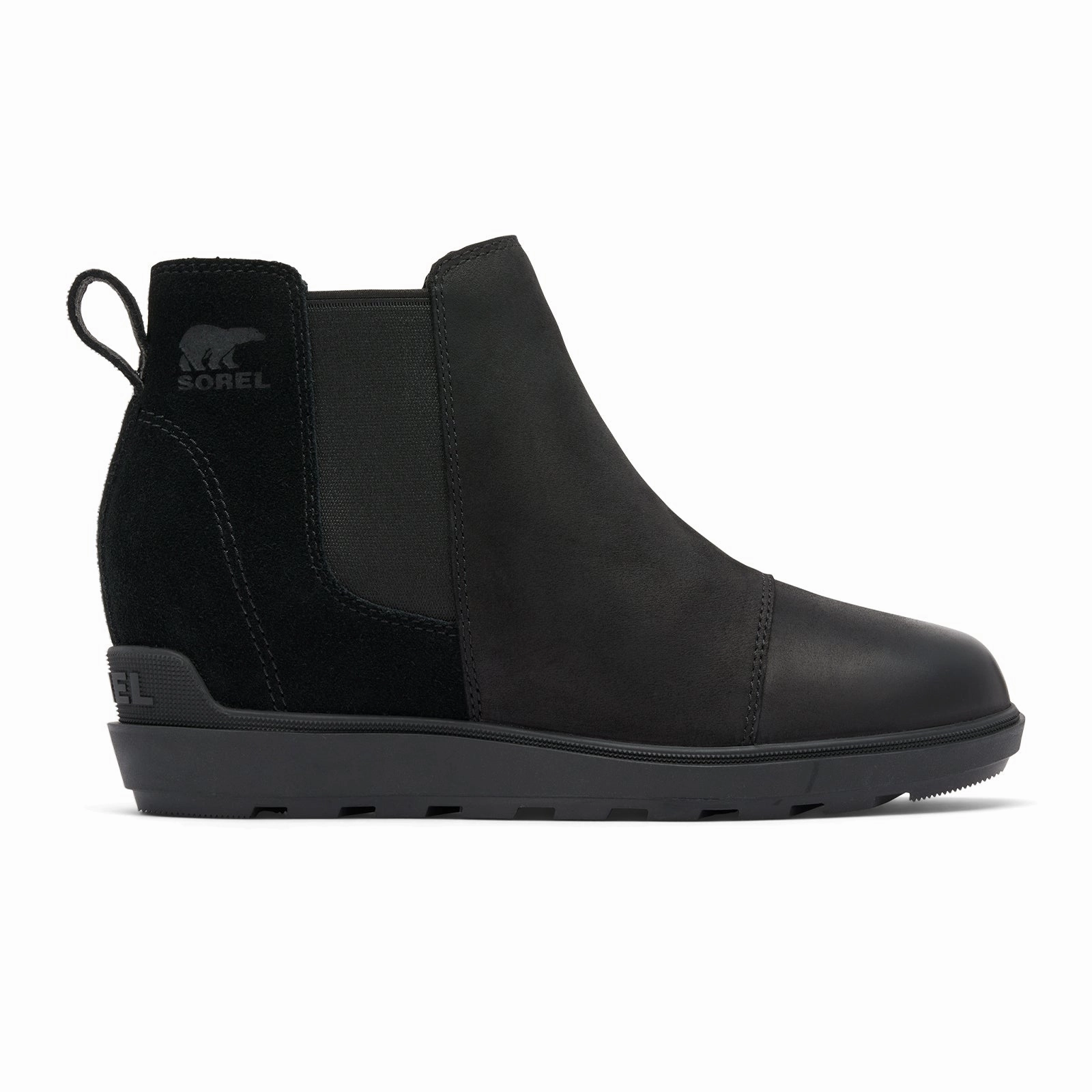 Flexible Walk Light Path Sorel Evie II Chelsea Boot (Women) - Black/Sea Salt