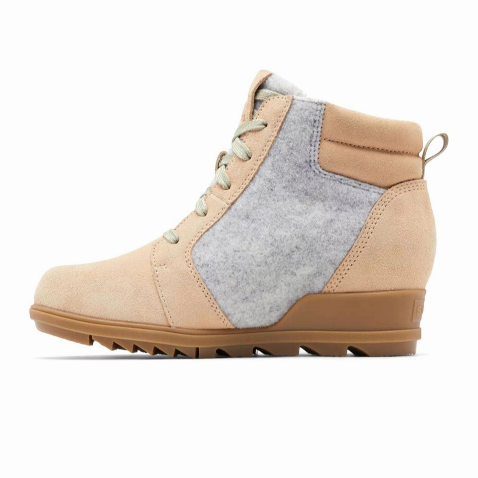 Sorel Evie Lace Wedge Ankle Boot (Women) - Ceramic/Natural Fair Spot Durable Sole