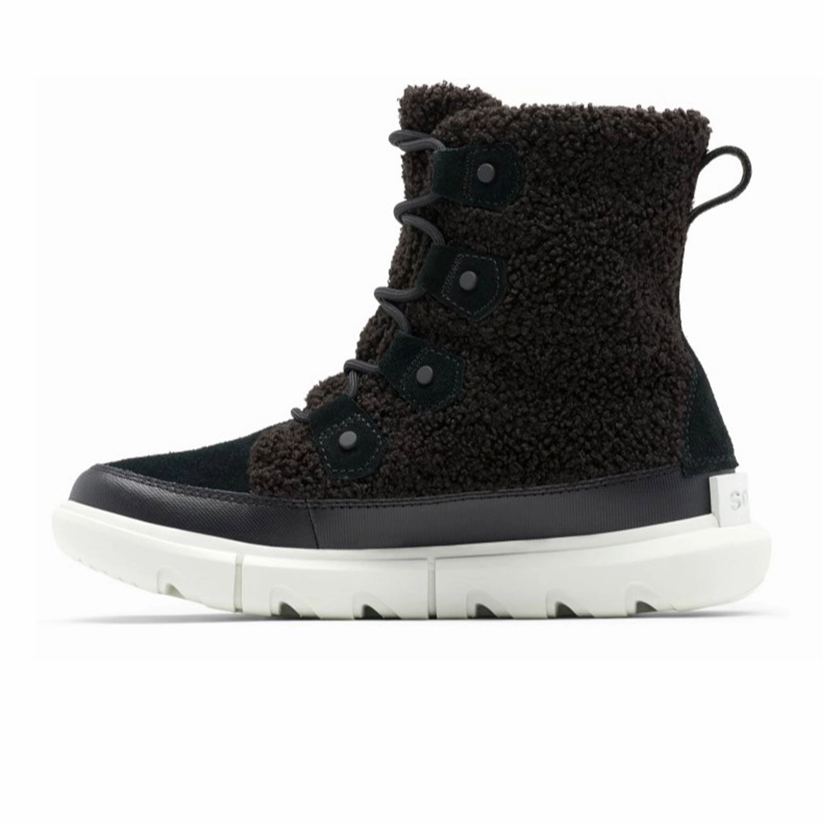 Sorel Explorer II Joan Cozy Mid Boot (Women) - Black/Tea Light Path Strong Cool Vibe