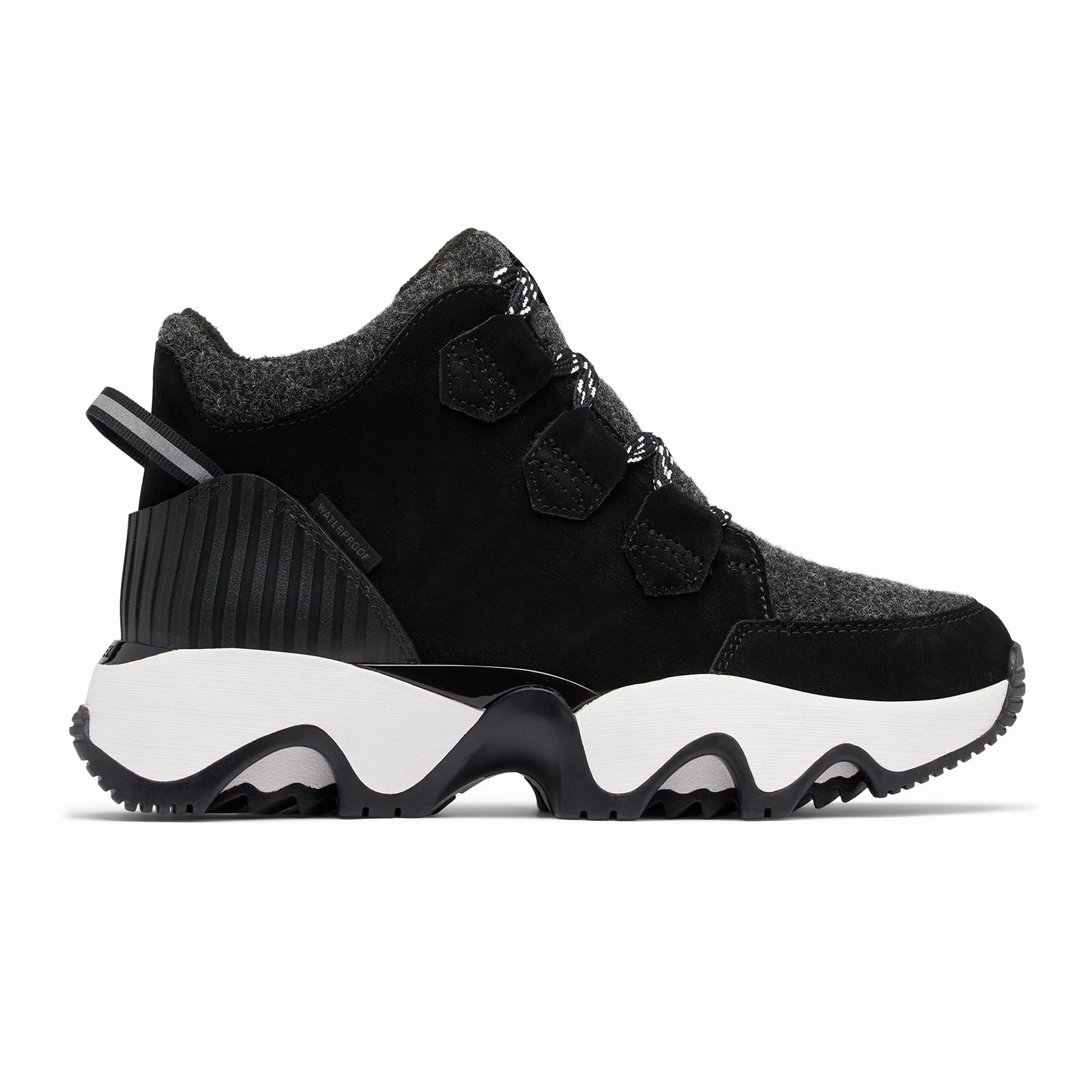 Flex Sprint Slow Pace Sorel Kinetic Impact Caribou Plus Waterproof Ankle Boot (Women) - Black/Sea Salt