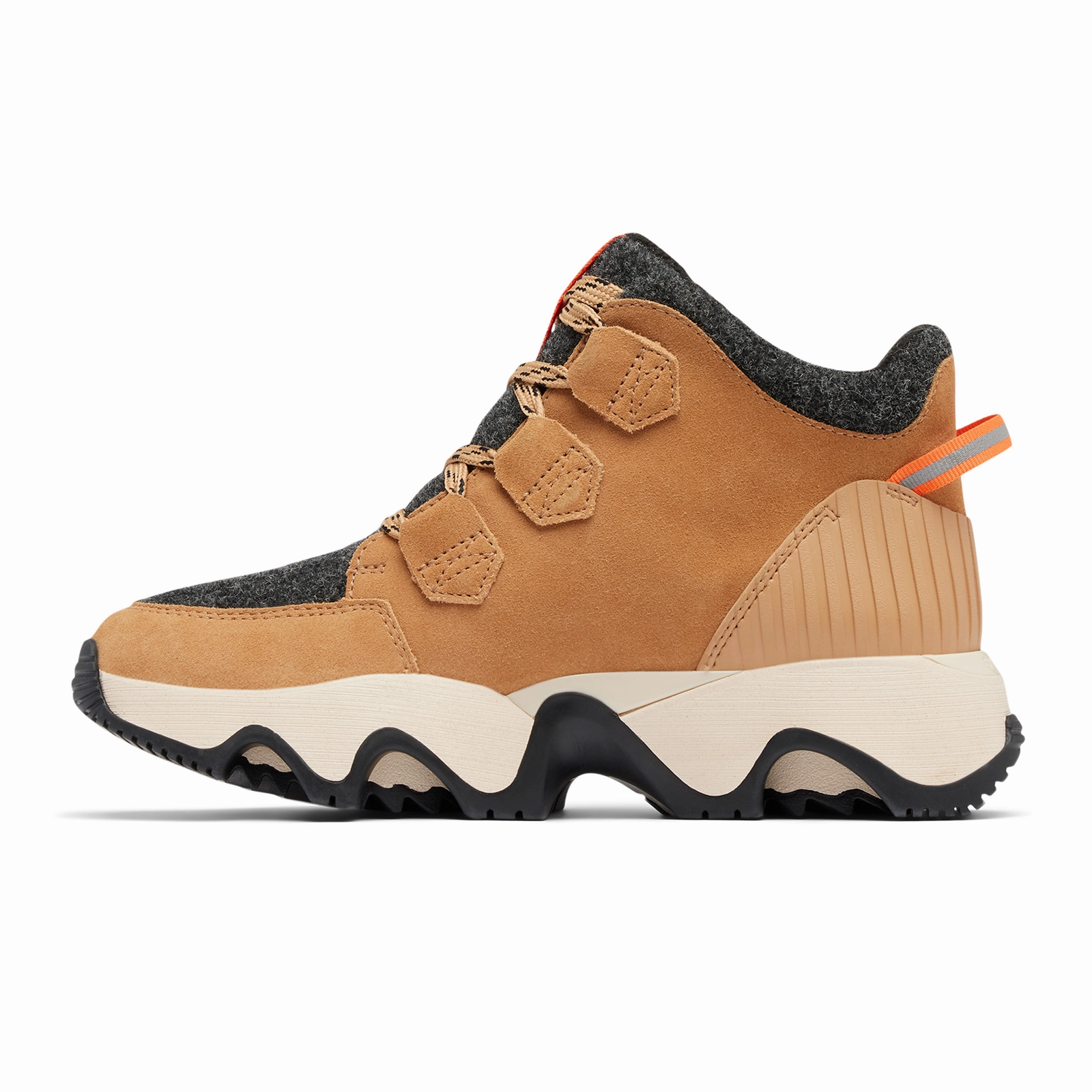 Sorel Kinetic Impact Caribou Plus Waterproof Ankle Boot (Women) - Tawny Buff/Black Grip Firm All Sure