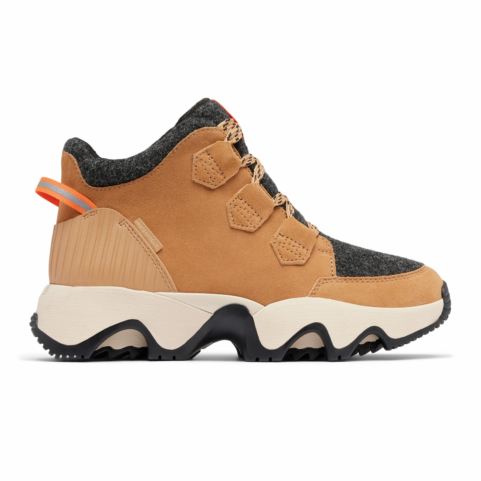 Ground Firm Sorel Kinetic Impact Caribou Plus Waterproof Ankle Boot (Women) - Tawny Buff/Black