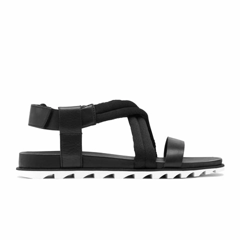 Smooth Soles Simple Travel Shoes Sorel Roaming Decon Flat Backstrap Sandal (Women) - Black