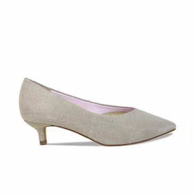 Comfortable Stilettos Kitty: Metallic Taupe