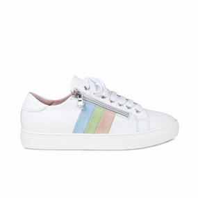 Orthopedic Certified Sprint: White Leather & Multi Pastel