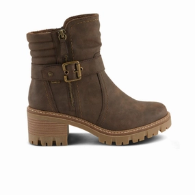 Comfy Glide Strappy Spring Step Relife Smokies Ankle Boot (Women) - Taupe