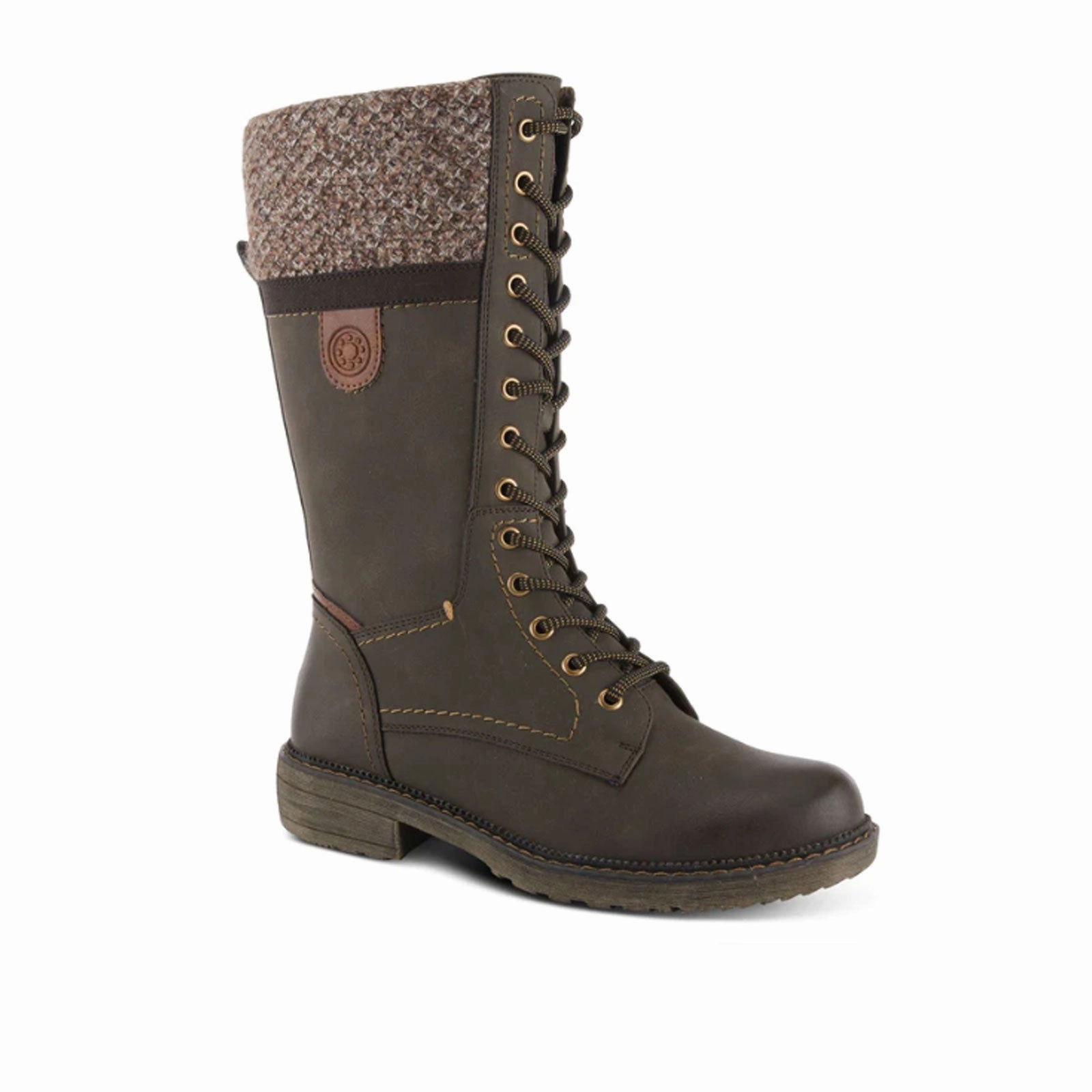 Spring Step Yosemite Tall Boot (Women) - Dark Brown Heel Fit Suede