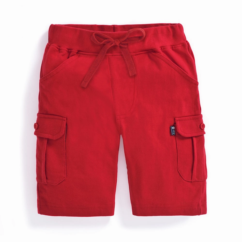Laced Jojo Maman Bebe Jersey Cargo Shorts Red