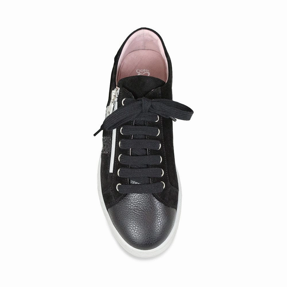 Sprint: Black Leather & Suede Ethically Sourced Materials Exclusive traction