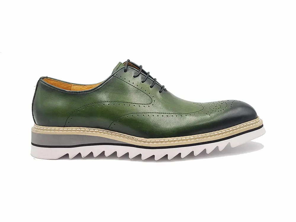 Oxford patin?? ?? bout d'aile avec m??daillon sur le bout Path Walk Sole Neat