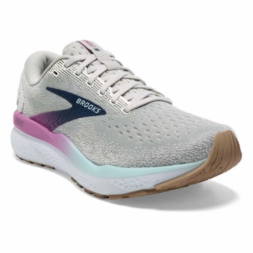 stretchy - straps Brooks Women's Ghost 16 White/Grey/Blue