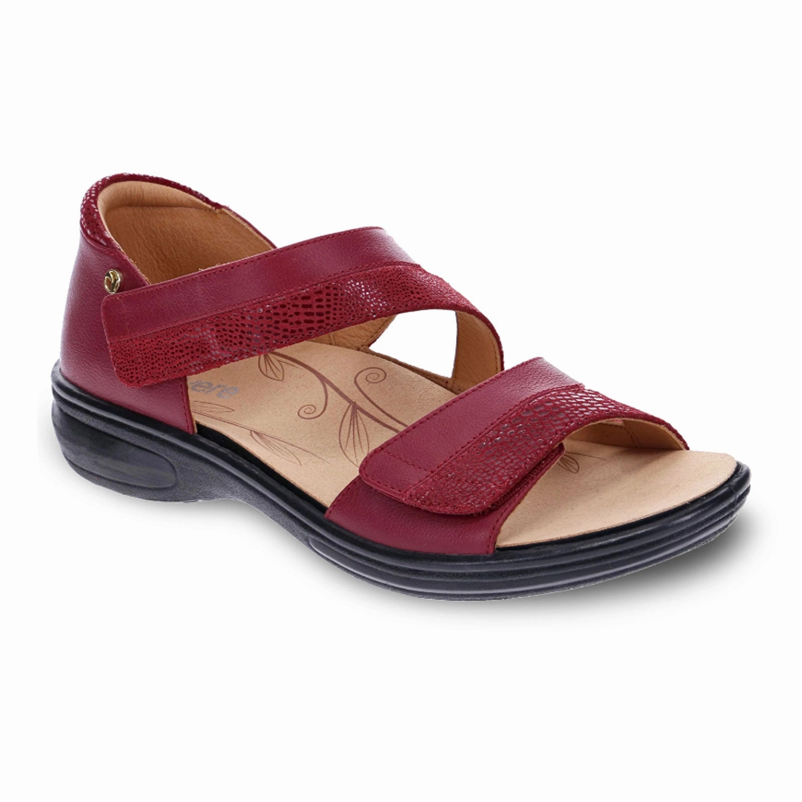 Revere Mauritius Backstrap Sandal (Women) - Cherry Lizard Stain Resistant