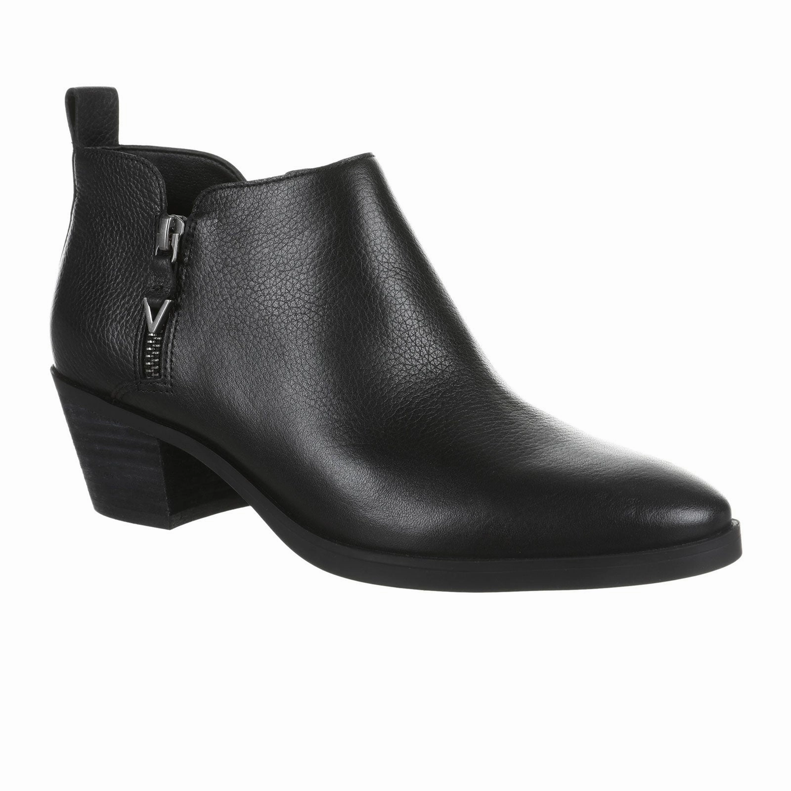 Soft Hold Vionic Cecily Waterproof Ankle Boot (Women) - Black Tumbled Leather