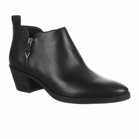 Daily Go Park Stroll Vionic Cecily Waterproof Ankle Boot (Women) - Black Tumbled Leather