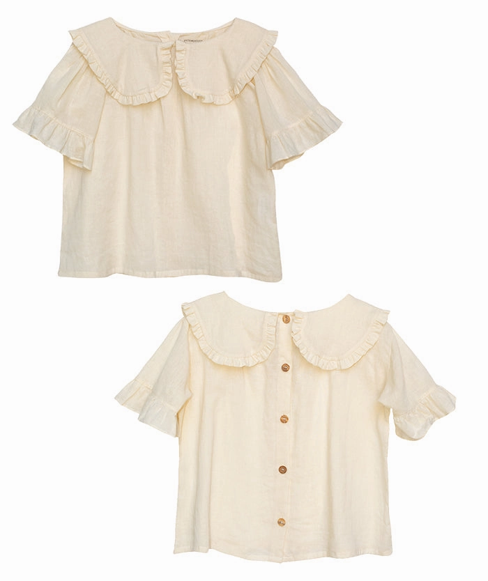 waterproof yellowpelota Kids Valentina Blouse in Natural