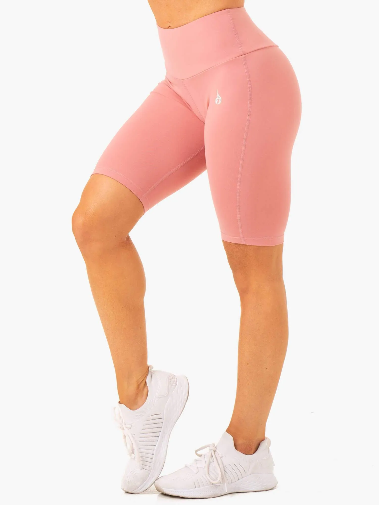 ElasticHem Quick Adjust Toggles Action Bike Short - Blush Pink