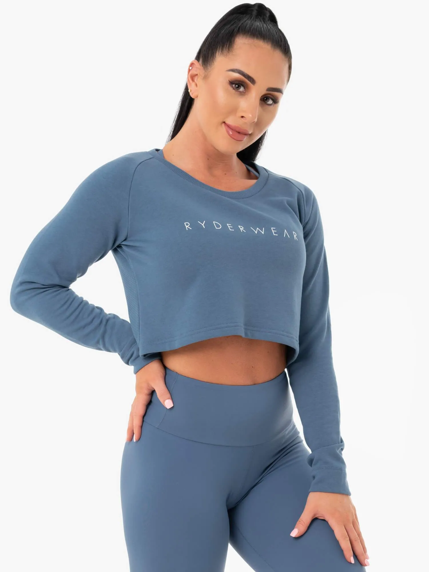 Staples Cropped Sweater - Steel Blue Commuter Choice city dwellers