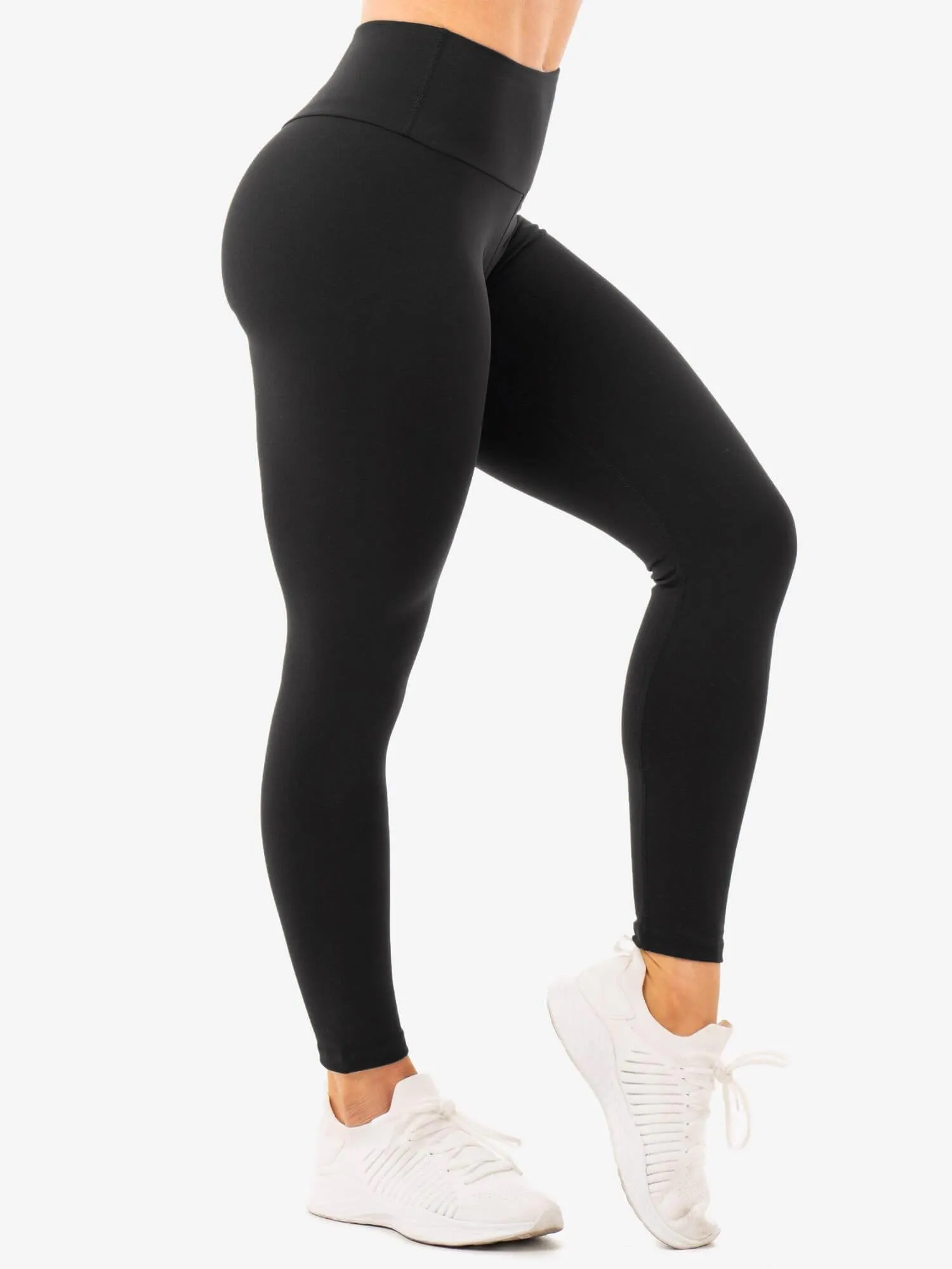 Thermal Warm Home Lounge Staples High Waisted Leggings - Black