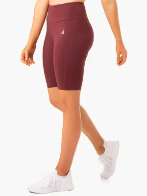 Staples Scrunch Bum Bike Shorts - Burgundy City Shorts Outdoor Fit