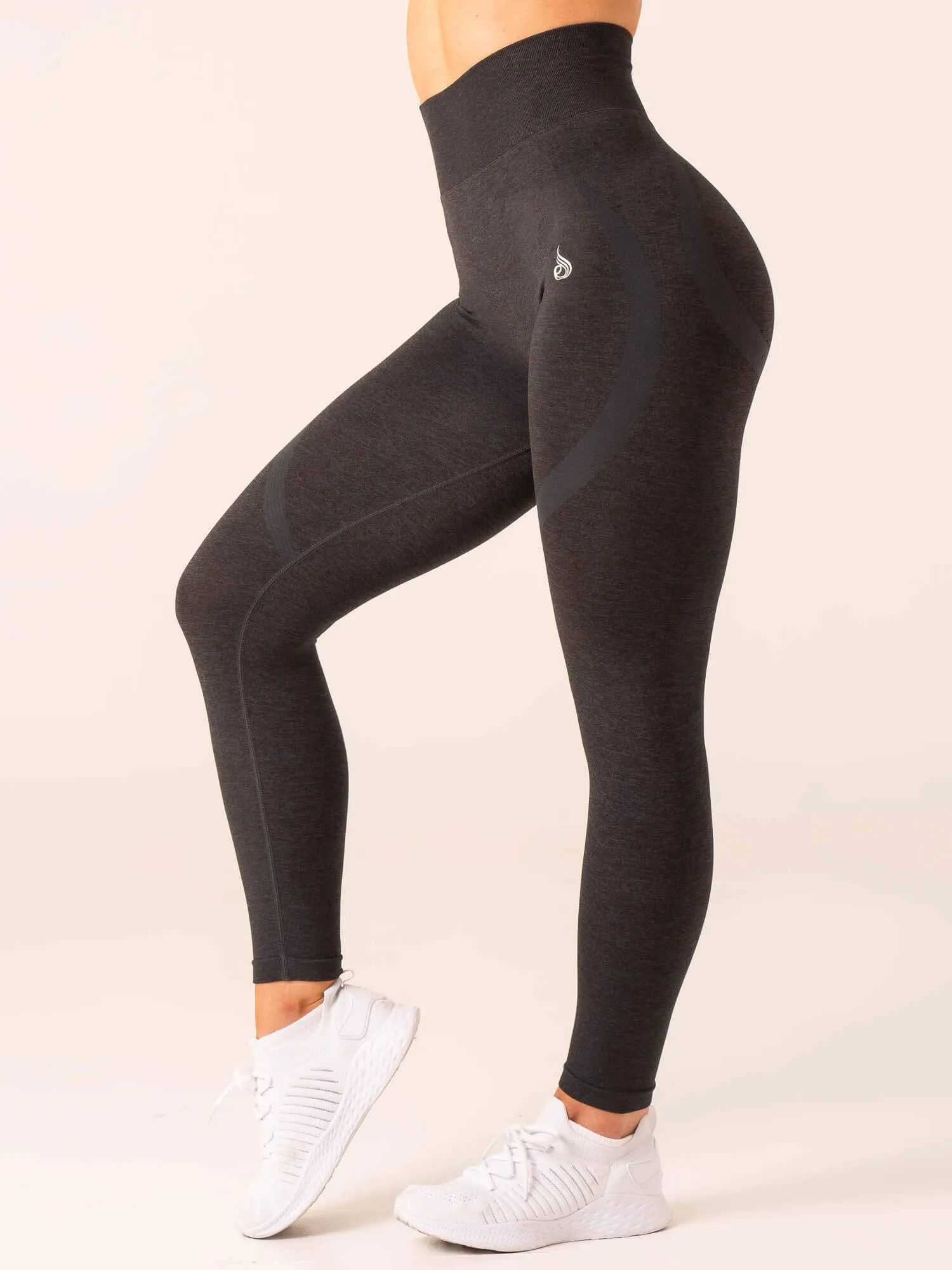 Seam Free Staples Seamless Leggings - Black Marl