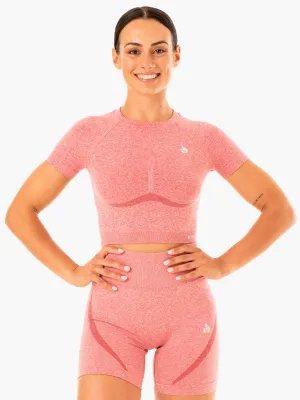 EcoFriendlyDyes Staples Seamless T-Shirt - Pink Marl