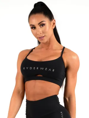 Coverstitch seams Staples Sports Bra - Black