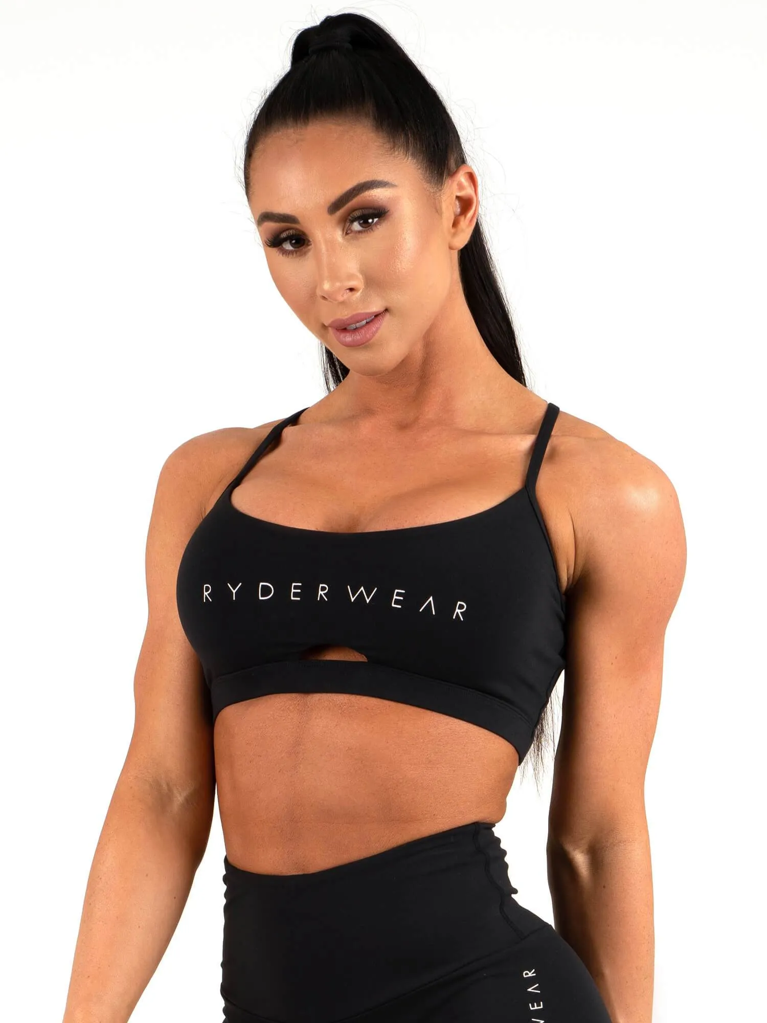 Coverstitch seams Staples Sports Bra - Black