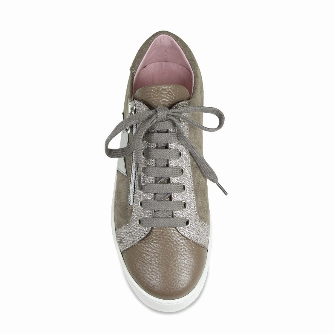 Star: Taupe Leather & Suede Water Resistant Construction Freedom Walk