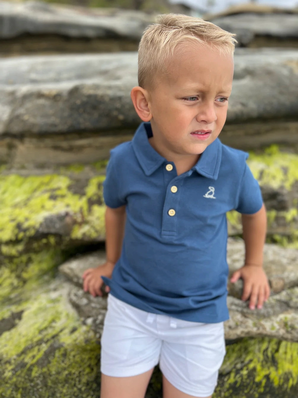 Starboard Navy Polo vintage Stretchy