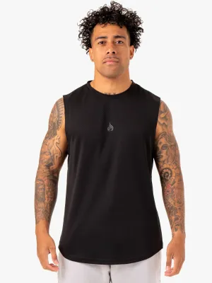 Enhance Muscle Tank - Black Non Restrictive Cut border patrol