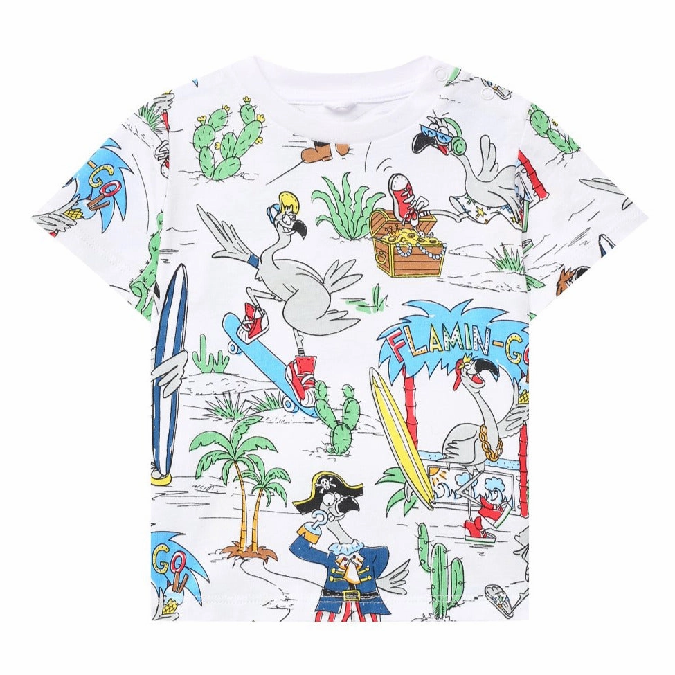 STELLA MCCARTNEY Baby's All Over Flamingo Land Tee Cycling wear for kids