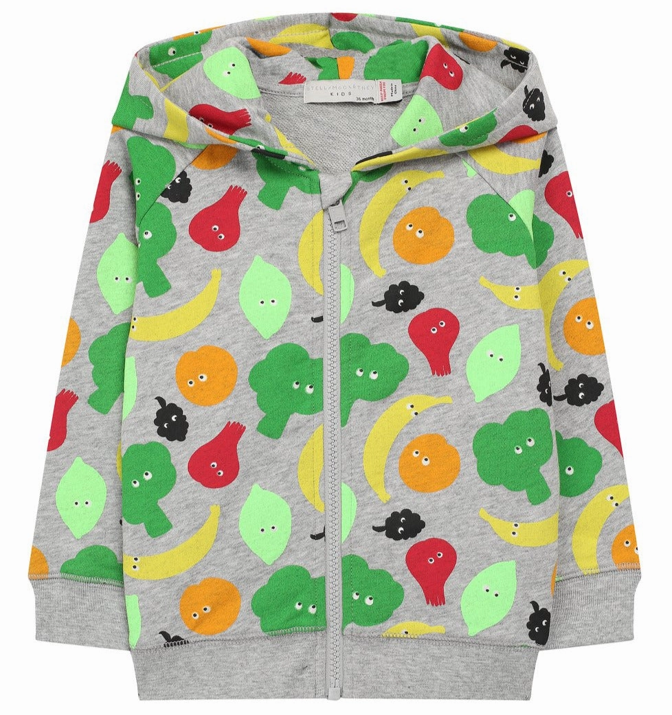 Multicolor STELLA McCARTNEY Kids Fruit Zipped Hoodie