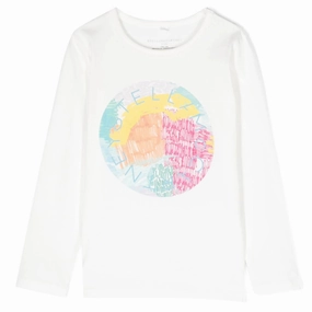 Party Patterned kids' wear Stella Mccartney Kids logo-print long-sleeve T-shirt - 2Y/3Y/4Y