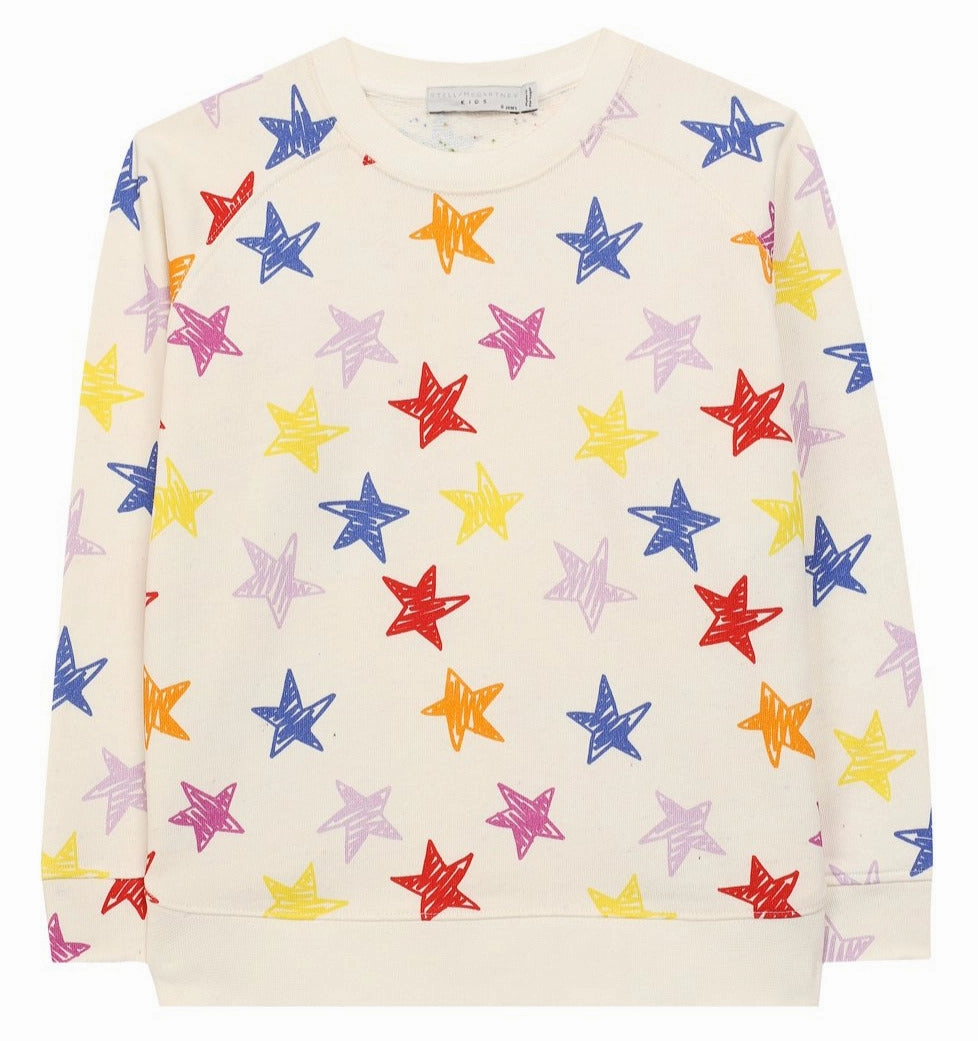 Rugged Silk STELLA McCARTNEY Kids Star Sweatshirts / Shorts Set