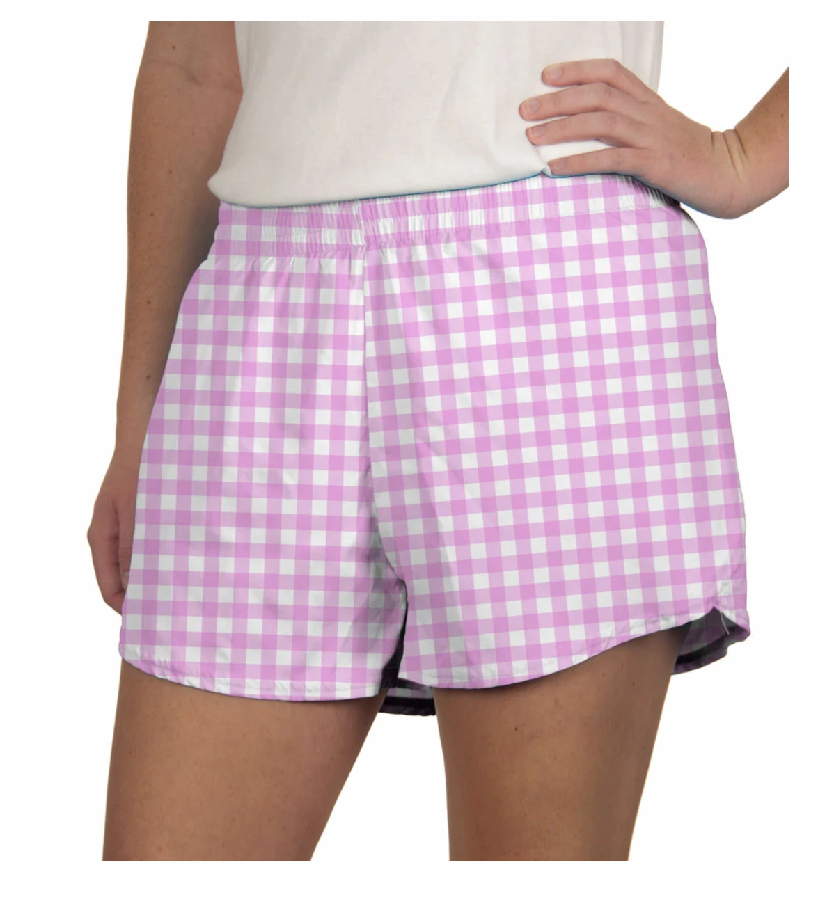 Cycling wear for kids Velvet Steph Shorts | Pink Gingham